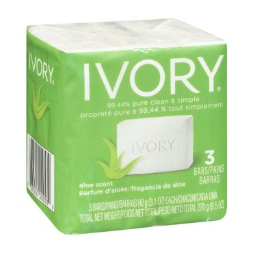 Ivory Bar Soap with Aloe 3 ea (Pack of 12)