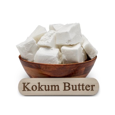 Raw Kokum Butter 2 lbs. Bar 100% Pure Natural - Great for Skin, Body and Hair Moisturizer, DIY Creams, Balms, Lotions and Soap Making.