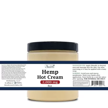 Zatural Hemp Hot Cream 2,000mg with Essential Oil ...