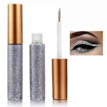 Liquid Eyeliner Glitter Liquid Eyeliner Metallic Shimmer Eyeshadow, Long Lasting Waterproof Makeup Eyeliner Color Silver Gold Blue Green Red Orange Purple Pink?3?