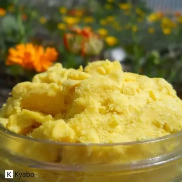 Kyabo Raw & Unrefined African Shea Butter - 100% Pure & Raw - Organically Sourced from Africa Ghana Yellow - Make Foaming butter, Whipping Shea Butter, Soap making, Lotion about 2lbs (30-34oz)
