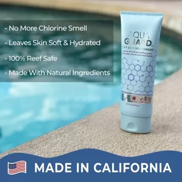 AQUA GUARD After-swim Wet Skin Moisturizer | Apply After Shower and Before Toweling Off to Leave Skin Soft and Smooth + Neutralize Chlorine Scent and Residue - Single