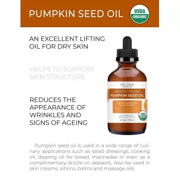 velona Pumpkin Seed Oil USDA Certified Organic - 4...