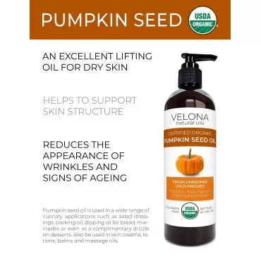 velona Pumpkin Seed Oil USDA Certified Organic - 1...