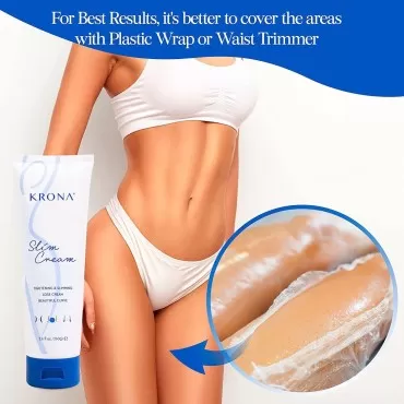KRONA B Flat Belly Firming Cream - Skin Tightening & Cellulite Cream for Stomach, Thighs & Butt - Moisturizing Firming Lotion with Natural Ingredients - 5.6 oz (2 Pack)