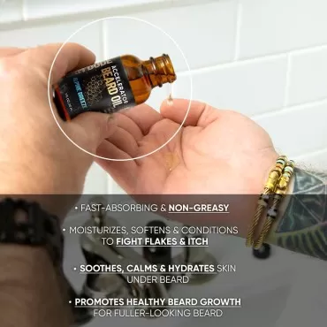 Derm Dude Accelerator Beard Oil Set, Beard Growth Oil For Men, Loaded with All-Natural Avocado Oil, Castor Oil, Jojoba Seed Oil, Promotes Natural Healthy Facial Hair Growth, Alpine Breeze & MVP Scents