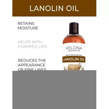 velona Lanolin Oil USP Grade 16 oz | 100% Pure and Natural Carrier Oil | Refined, Cold pressed | Skin, Hair, Body & Face Moisturizing | Use Today - Enjoy Results