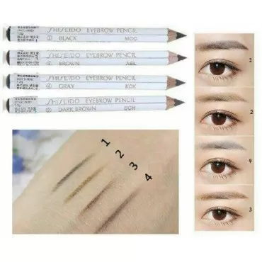 Japanese Eyebrow Pencil 1pc - Black/Dark Brown/Brown/Gray (Grey)