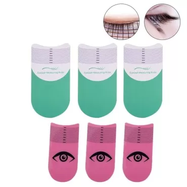 Pink Eyelash Ruler,Eyelash Stencils Ruler for Meas...