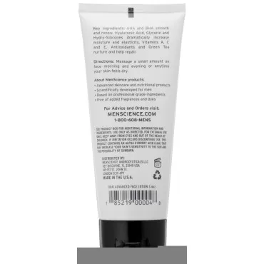 MenScience Androceuticals Advanced Face Lotion, 3.4 Fl Oz