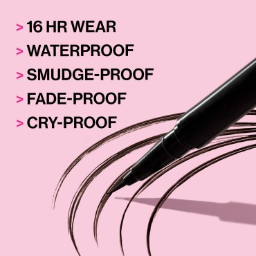 wet n wild Breakup Proof Skinny Ultra-Fine Brush Tip Waterproof Liquid Eyeliner Ultra Black