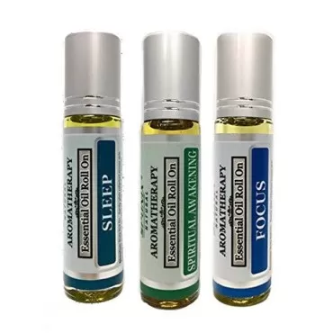 Best Essential Oil Roll On Gift Set Focus, Spiritu...
