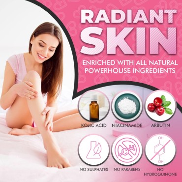 Intimate Skin Cream - Pretty Privates - Intimate and Sensitive Areas - Natural Dark Spot Corrector for Private Parts, Underarm, Elbow, Knees - Kojic Acid + Niacinamide + Arbutin (2oz)