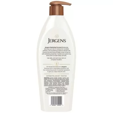Jergens Hydrating Coconut 16.8 Ounce Lotion Pump (496ml) (2 Pack)