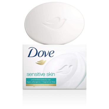 (PACK OF 4 BARS) Dove Unscented Beauty Soap Bar: S...