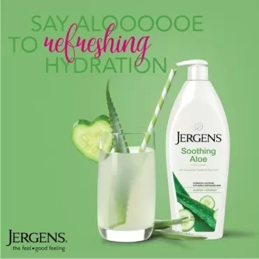 Jergens Refreshing Moisturizer Soothing Aloe, 21 fl. oz (Pack of 3)