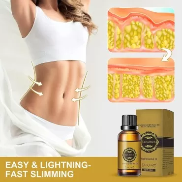 3PCS Ginger Oil for Weight Loss Belly Fat, Belly O...