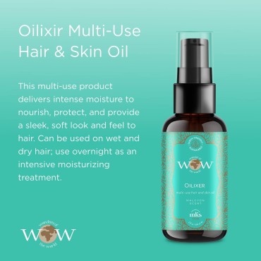 MKS eco WOW Oilixir Multi-Use Hair & Skin Oil, Hal...