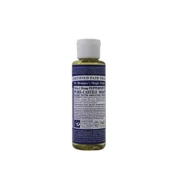 Dr. Bronners Soaps Organic Pure Castile Liquid Soap Peppermint - 4 Oz, 2 Pack