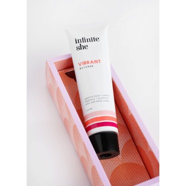 Infinite She Vibrant Hand Cream | Ingredients Include Shea Butter and Mango Butter | 2.3 oz / 65 g