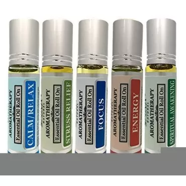 Best Essential Oil Roll On Gift Set Stress Relief,...