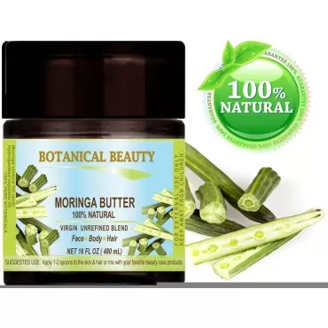 MORINGA BUTTER - OIL 100% Natural/VIRGIN UNREFINED RAW 16 Fl.oz.- 480 ml. For Skin, Hair and Nail Care.