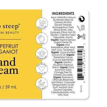 Deep Steep Hand Cream, 2 oz (Grapefruit Bergamot)