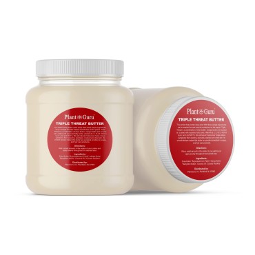 Triple Threat Body Butter 3 lbs. Bulk - Blend of Shea, Mango & Coconut Oil - 100% Pure Natural Raw Unrefined Moisturizer For Dry Skin, Face And Hair. Great For Lip Balm and Soap Making