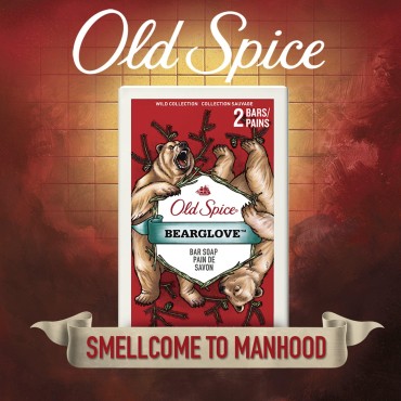 Old Spice Wild Collection Bearglove Men's Bar Soap 2 Count