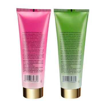 DincherBel Daily Moisturizing Lotion for Dry Skin, Hydrating Lotion, 8 Fl Oz 2 Pack (Rose;Aloe Vera)