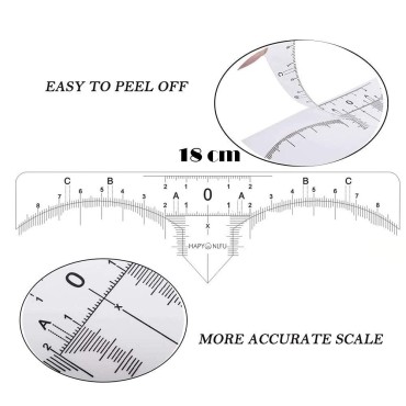 10/50/100 Pcs Disposable Eyebrow Ruler Sticker for...