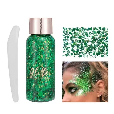 MAEPEOR Mermaid Sequins Chunky Body Glitter Gel 19 Colors Holographic Long-Lasting Glitter Liquid Body Makeup for Face Body Hair Nails (30g, 109)