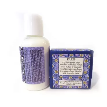 Greenwich Bay Trading Co. Paris (Lavender & Sunflower) Shea Butter Soap and Lotion Gift Set