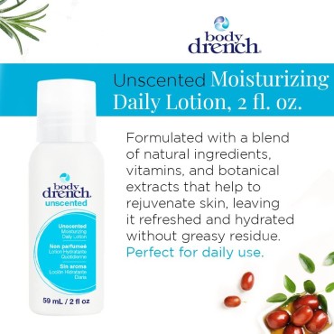 Body Drench Unscented Moisturizing Lotion, 2 Fluid...