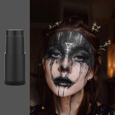 1oz Face Body Paint Oil Stick - Non-toxic Cream Blendable Foundation Makeup Sticks SFX Makeup Kit Special Effects for Halloween (Black)