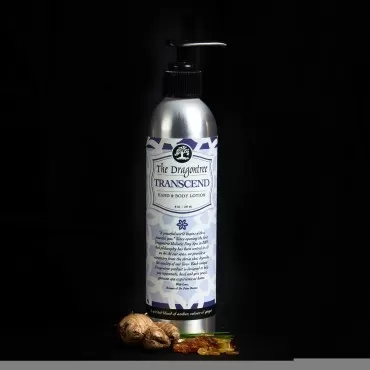 The Dragontree Moisturizing Hand & Body Lotion - (Transcend) - A Spirited Blend of Amber, Vetiver & Ginger- For Dry, Itchy, and Irritated Skin - Reduce Signs of Aging - 8oz Bottle