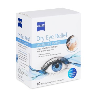 Zeiss Warm Eye Masks, 10 Count for Dry Eye Relief...