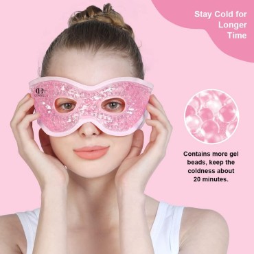 CONBELLA Gel Eye Mask with Eye Holes- Hot Cold Com...