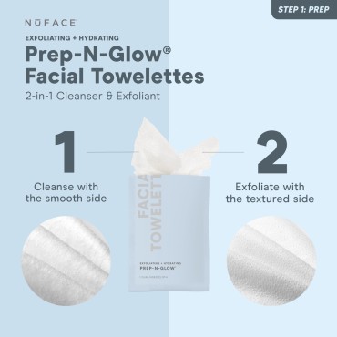 NuFACE Prep-N-Glow Facial Towelette - Exfoliating ...
