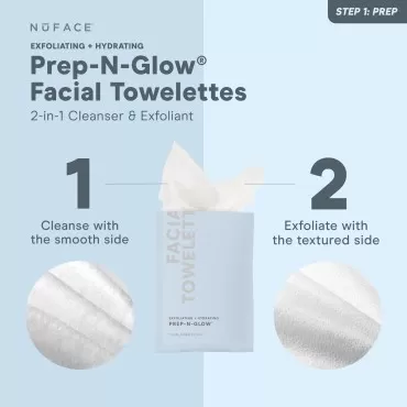 NuFACE Prep-N-Glow Facial Towelette - Exfoliating ...