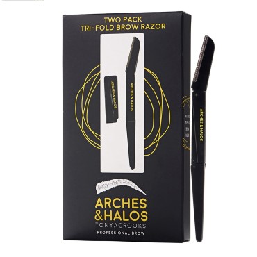 Arches & Halos Two Pack Tri-Fold Brow Razor - Remo...