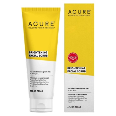 Acure Pore Clarifying & Brightening Facial Scrub a...