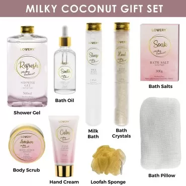 Christmas Gift Set - Home Spa Gift Basket with Mil...