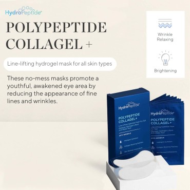 HydroPeptide PolyPeptide Collagel Eye Masks, Line-...