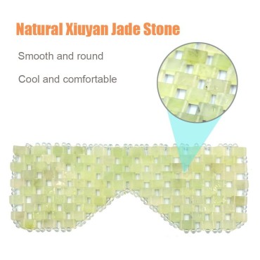 Jade Eye Mask,Natural Jade Eye Sleep Mask to Relie...