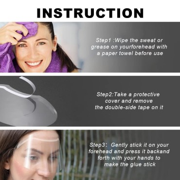 60 PCS Shower Face Eye Shields?Clear Visors Eye Pr...