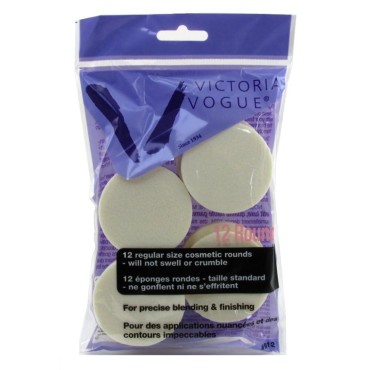 Victoria Vogue Cosmetic Rounds Latex 12S Regular Size (2 Pack)