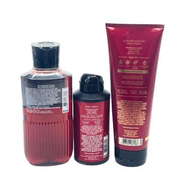 Bath & Body Works Bourbon for Men 3pc bundle - Gift Pack for Holiday - Body Wash - Body Cream - Body Spray