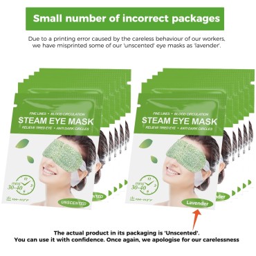 16 Packs Steam Eye Masks for Dry Eyes, SPA Warm Ey...