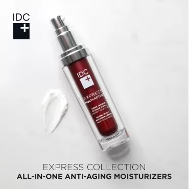 IDC Dermo Express Multi-Action 16-In-1 Anti Aging & Antioxidant Cream - 1 fl oz - Anti Aging Face, Eyes & Neck Cream Moisturizer for Wrinkles - Vegan Antiaging Moisturizer Cream for Men & Women